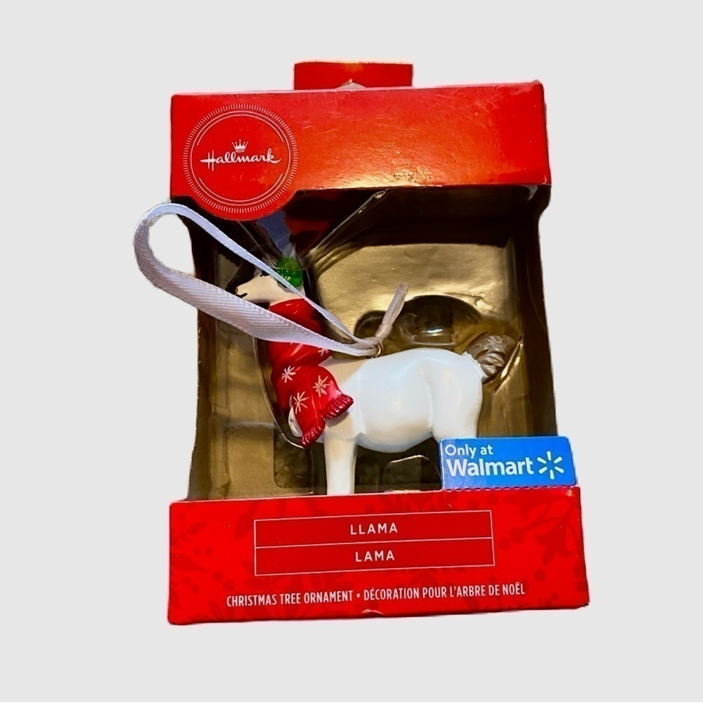 Hallmark Llama Ornament NEW Animal White Christmas Tree